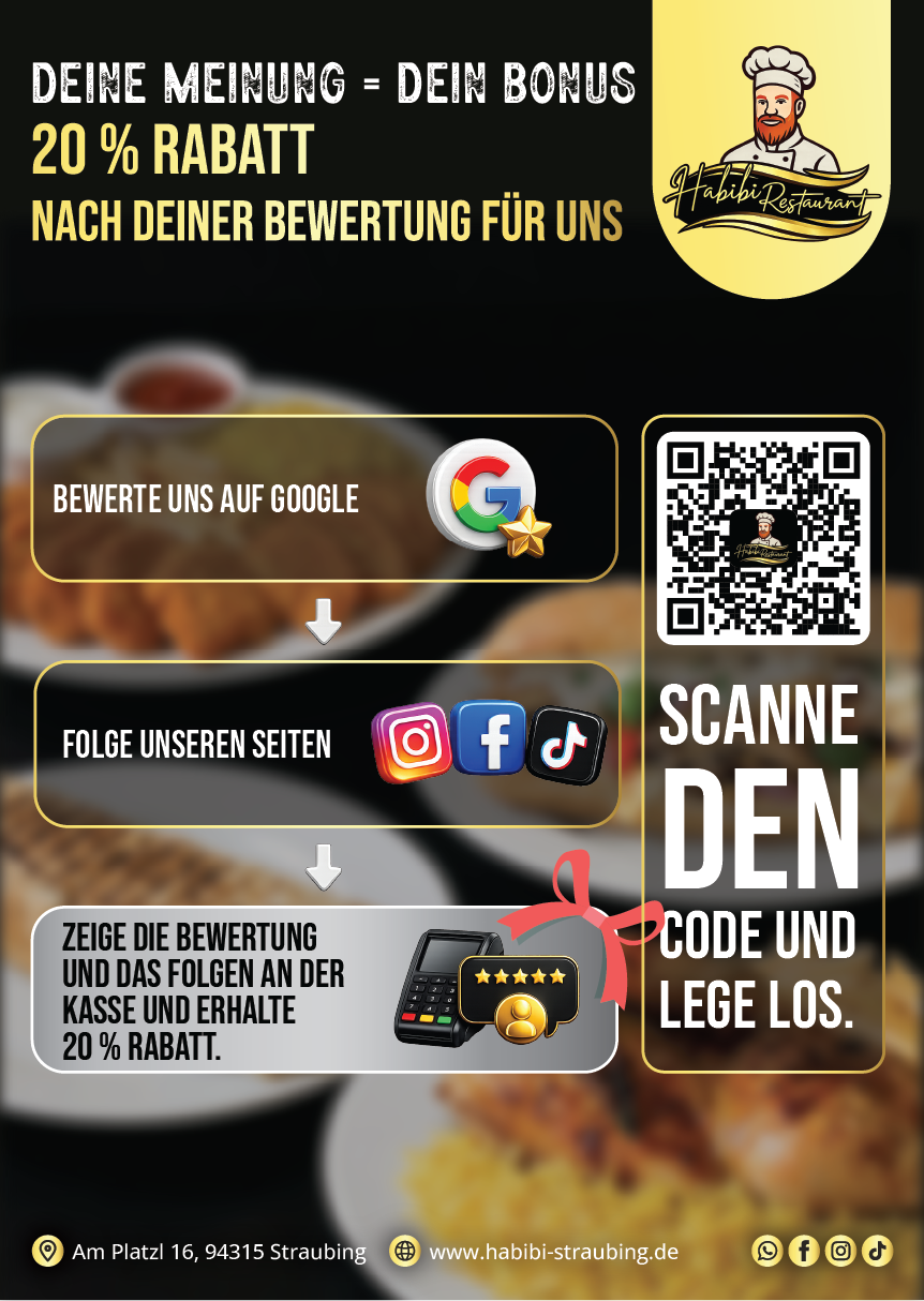 Angewandte visuelle Identität für Habibi Restaurant