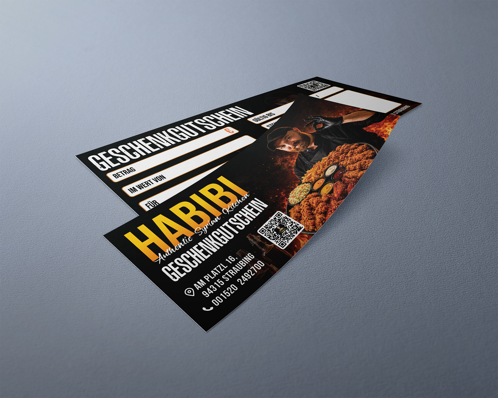 Angewandte visuelle Identität für Habibi Restaurant